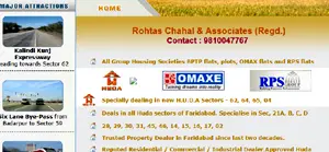 Screenshot of Faridabad Property real estate portal
